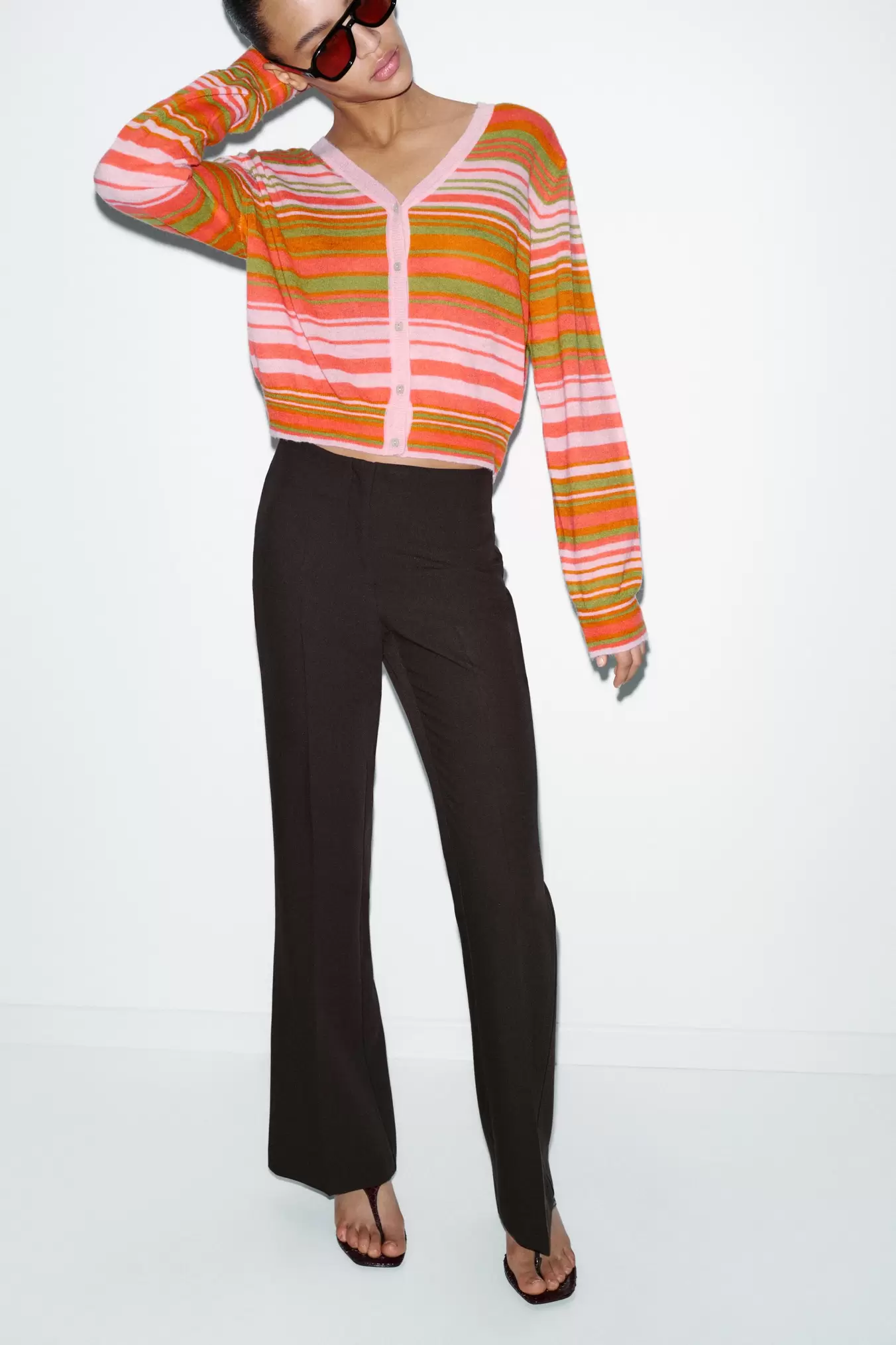 CHAQUETA PUNTO RAYAS