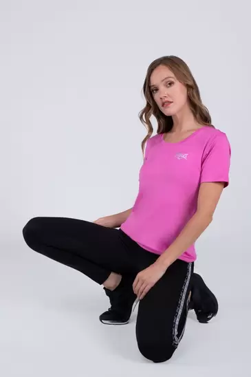 Polera Manga Corta Cross Rosado Everlast