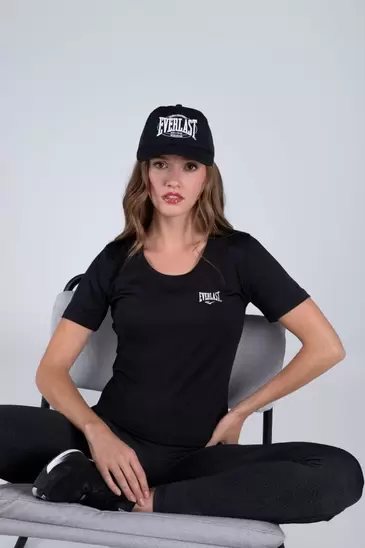 Polera Manga Corta Cross Negro Everlast