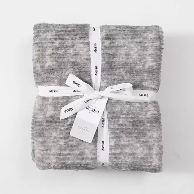 Manta rabbit fur 125x150cm marengo