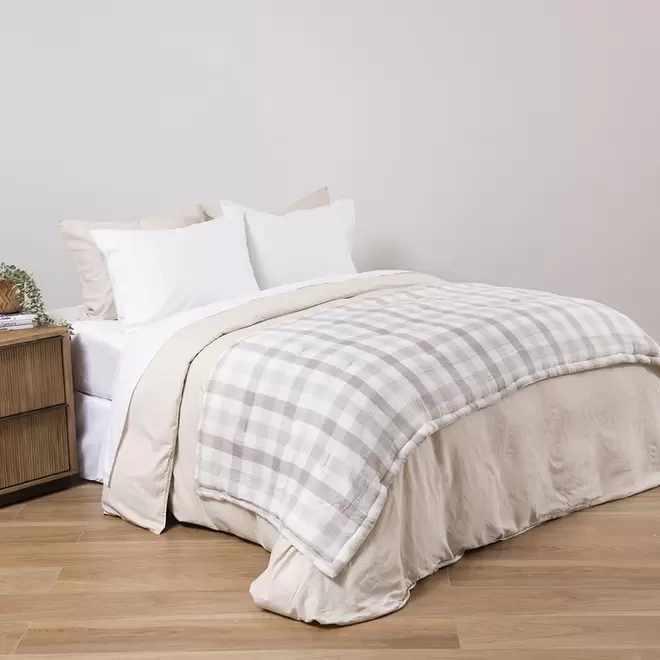 Piecera vichy 90x230cm gris