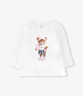Polera niña con oso