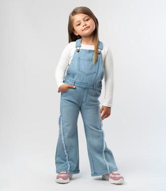 Jardinera niña de denim flare