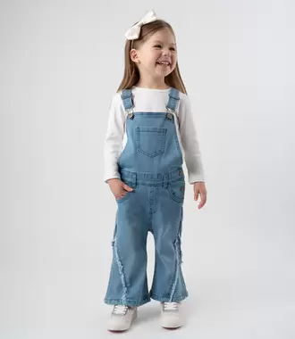 Jardinera bebé de denim flare