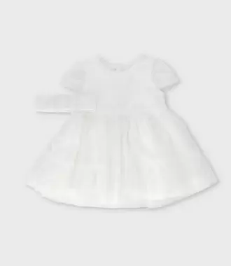 Vestido recién nacida con puntos