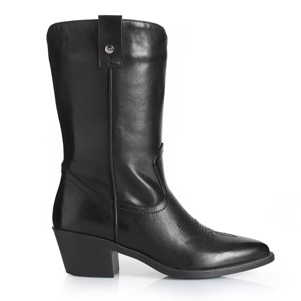 Bota Mujer Via Uno WestWinter Spur Negro