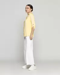 Blusa Mujer Carolina Ligera Corte Ajustado Amarilla Lineatre