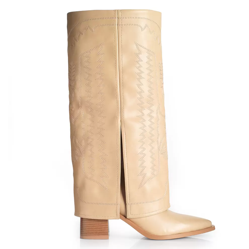 Bota Mujer Via Uno WestWinter Gold Beige