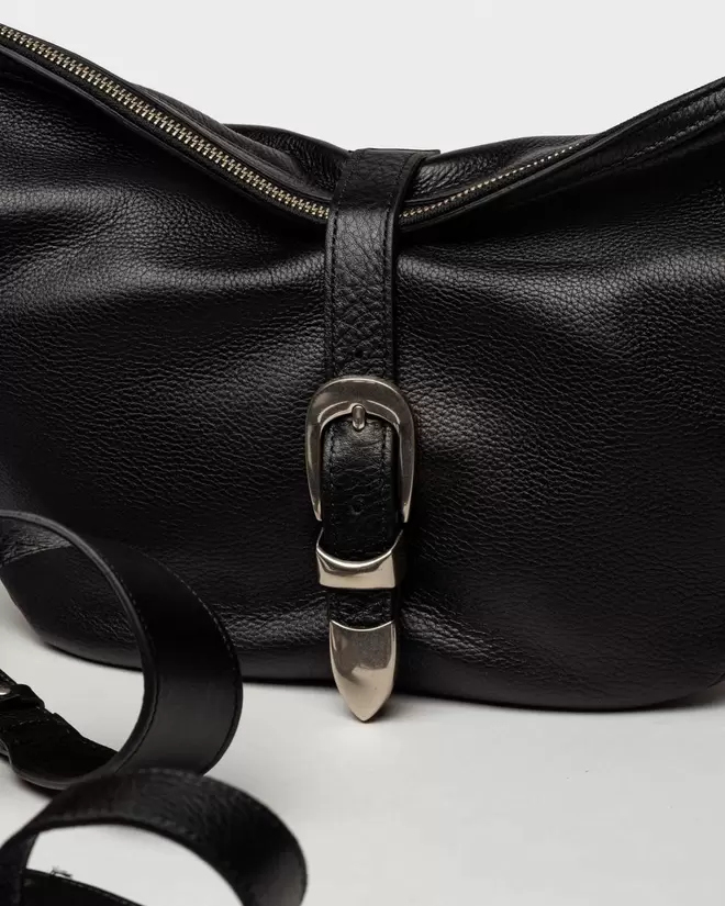 Bolso Bambu en cuero graneado