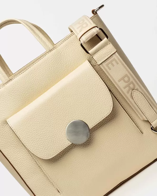 Shopper The Circle en cuero graneado