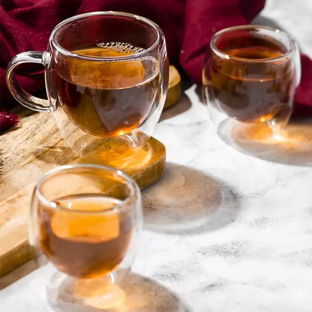 Set de 2 Tazas Doble Pared 80ml Borosilicato Bali