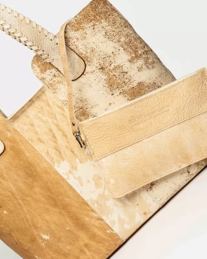 Shopper The Braided en cuero vegetal liso