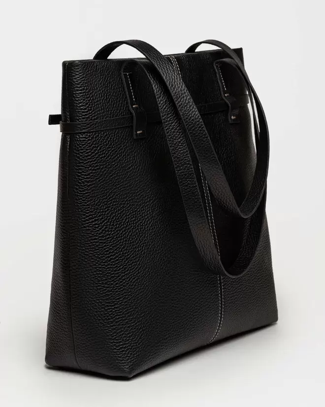 Shopper Bay en cuero graneado