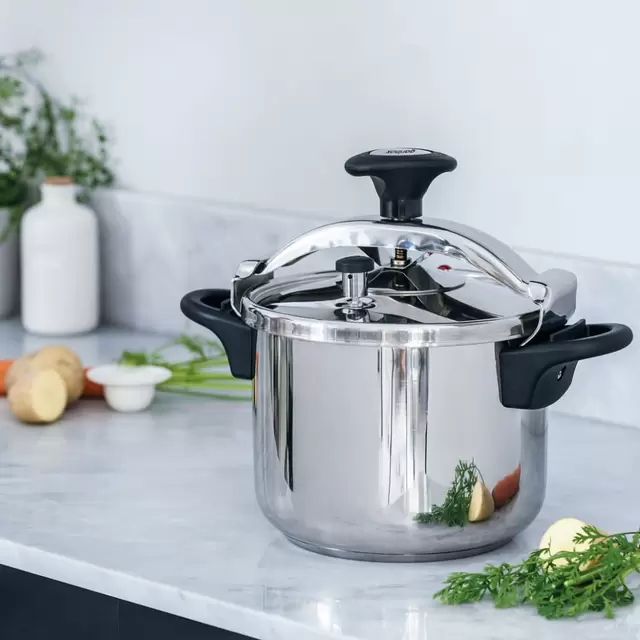 Olla a Presión 6L Acero Inox. Genius