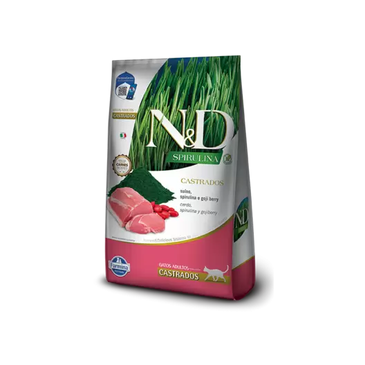 N&D Spirulina Gato Castrado Cerdo 7KG