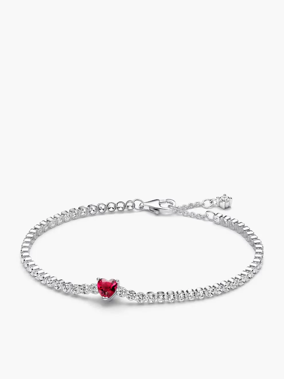 Brazalete de tenis Corazón Brillante Rojo