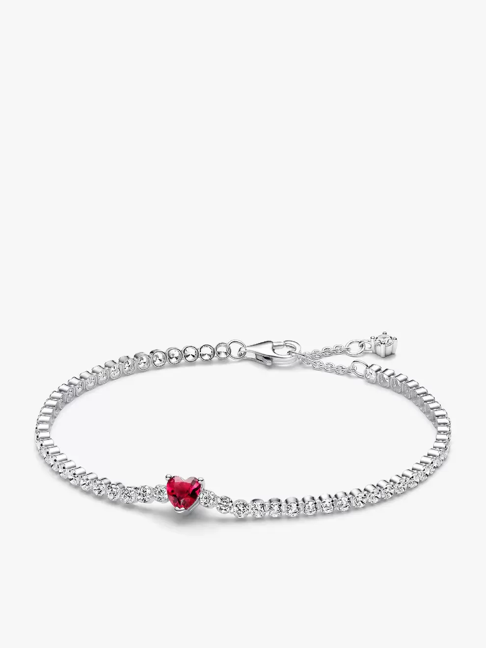 Brazalete de tenis Corazón Brillante Rojo