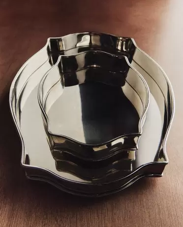 BANDEJA ACERO PLATEADA