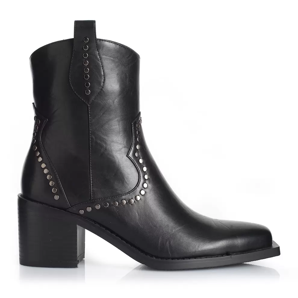 Botin Mujer Via Uno WestWinter Bronco Negro