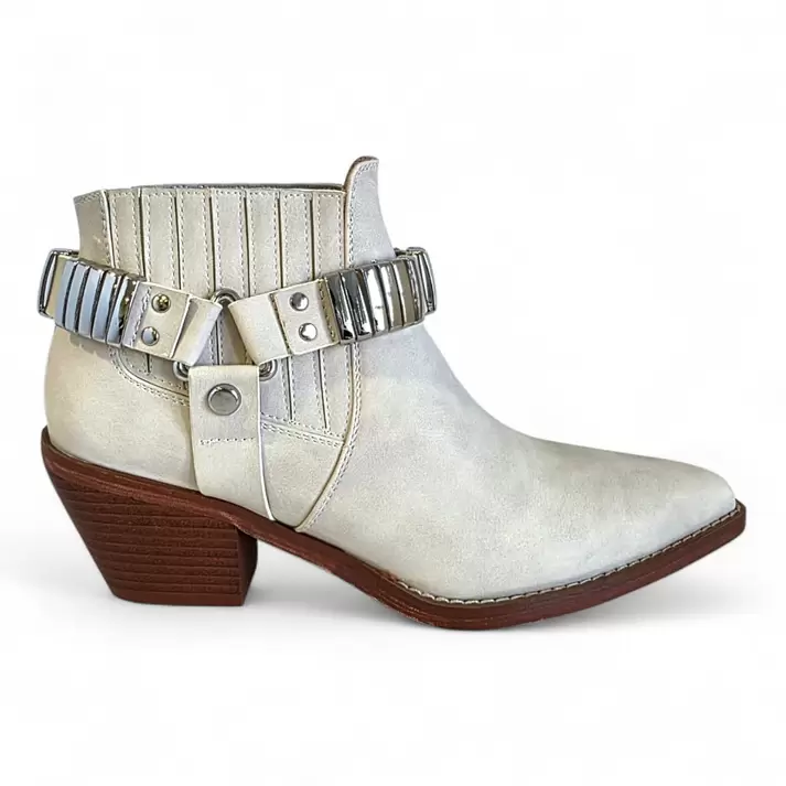 Botin Mujer Via Uno WestWinter Lynx Off White