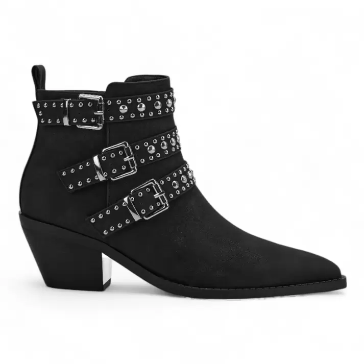 Botin Mujer Via Uno WestWinter Nomad Negro