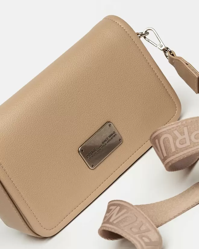 Bandolera The Flap Penny en efecto cuero graneado