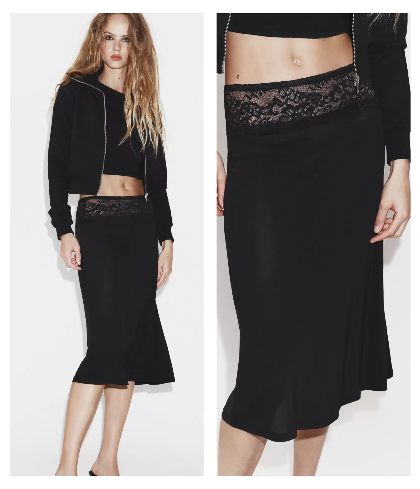 FALDA COMBINADA ENCAJE