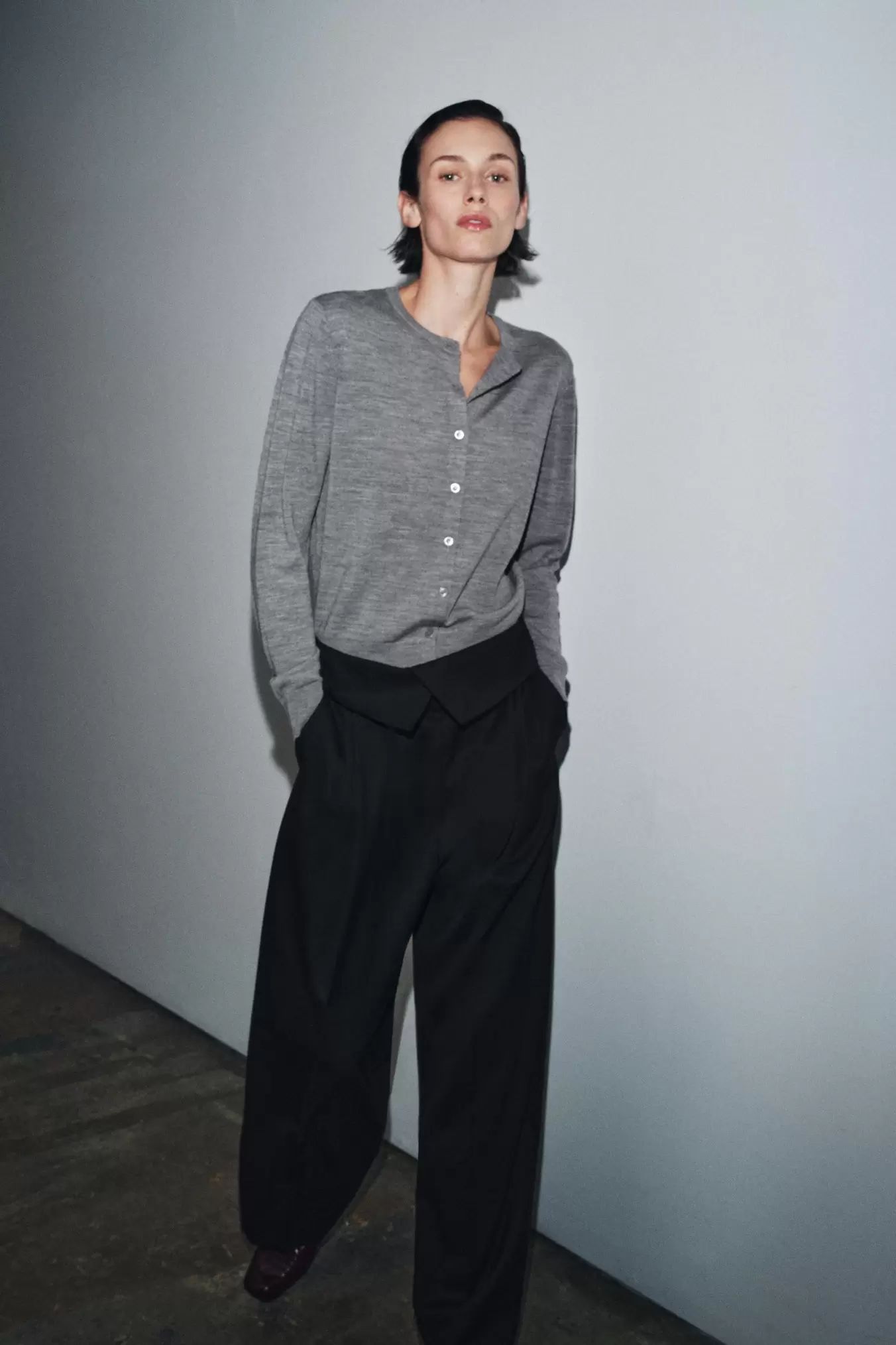 CHAQUETA 100% LANA PUNTO LISO