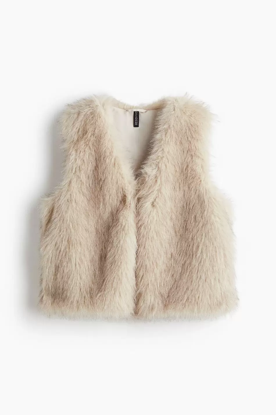 Chaqueta sin mangas efecto peludo