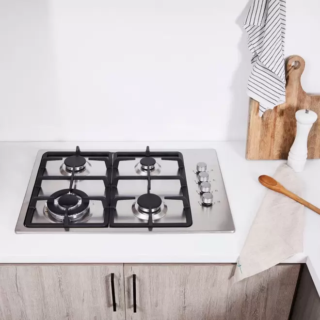 Encimera Design 65 cm : 4 Quemadores, 1 Triple Corona