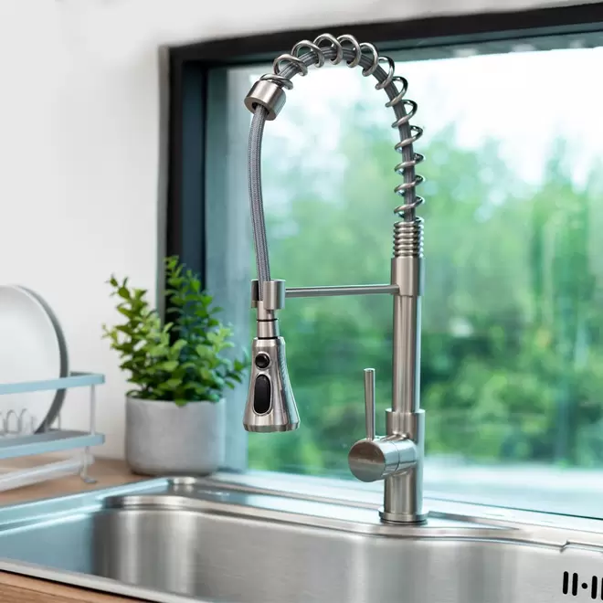 Grifería Top Pro Acero Extensible 3 Funciones