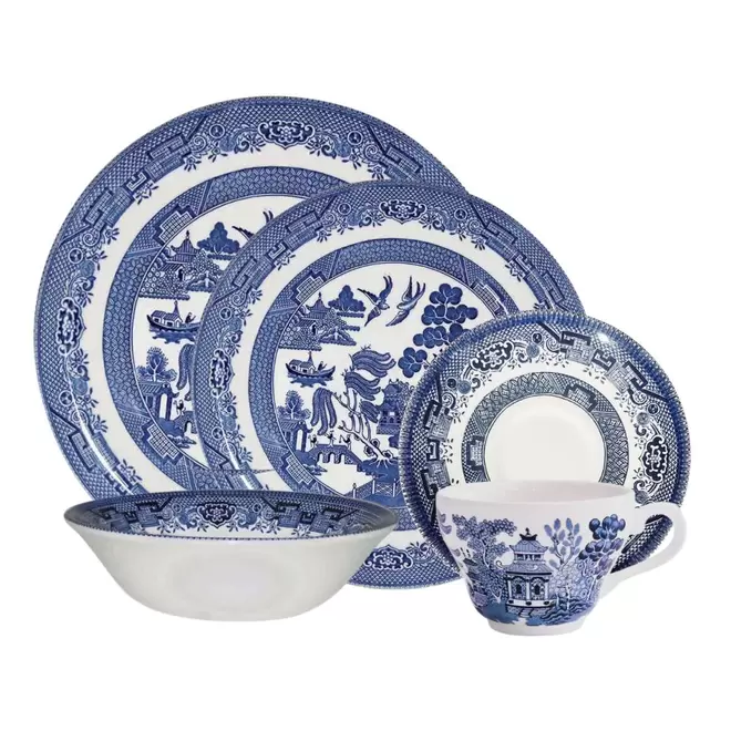 Juego Loza Blue Willow 20 Pzs