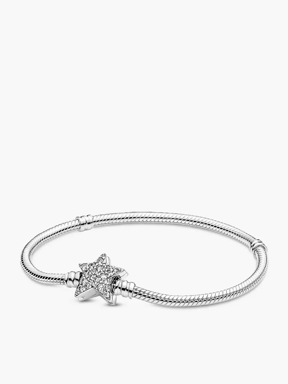 Brazalete cadena de serpiente con broche de estrella asimétrica