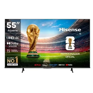 Televisor 55" LED 4K UHD 55A6NV Smart TV Hisense