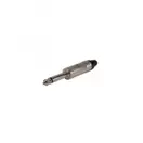 Conector ficha Plug 1/4 mono plateado (Tienda San Diego)