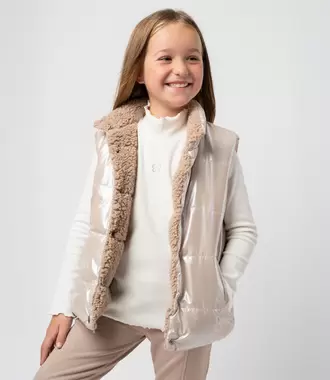Parka niña reversible sin mangas