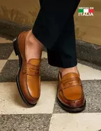Mocasines Formales Hombre Suela Cuero Hecho En Italia Magno Marchese-4-10 Brandy