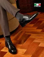 Zapatos Formales Hombre Hecho En Italia Suela Cuero Magno Modena-0-04 Negro