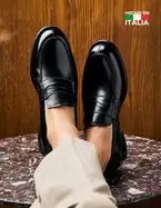 Mocasines Formales Hombre Suela Cuero Hecho En Italia Magno Marchese-4-10 Negro