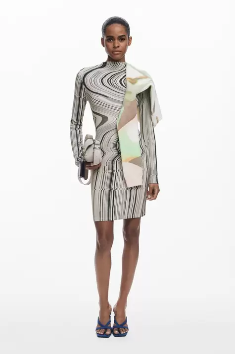 Vestido rayas onduladas