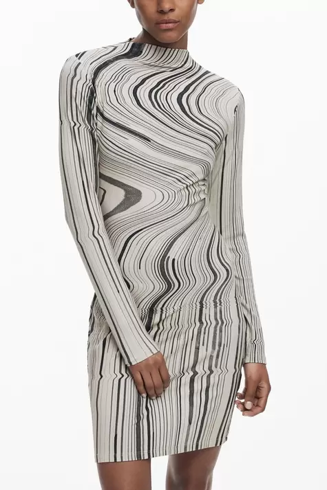 Vestido rayas onduladas