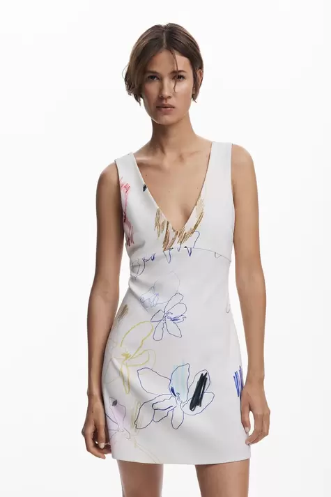 Vestido pichi trazos