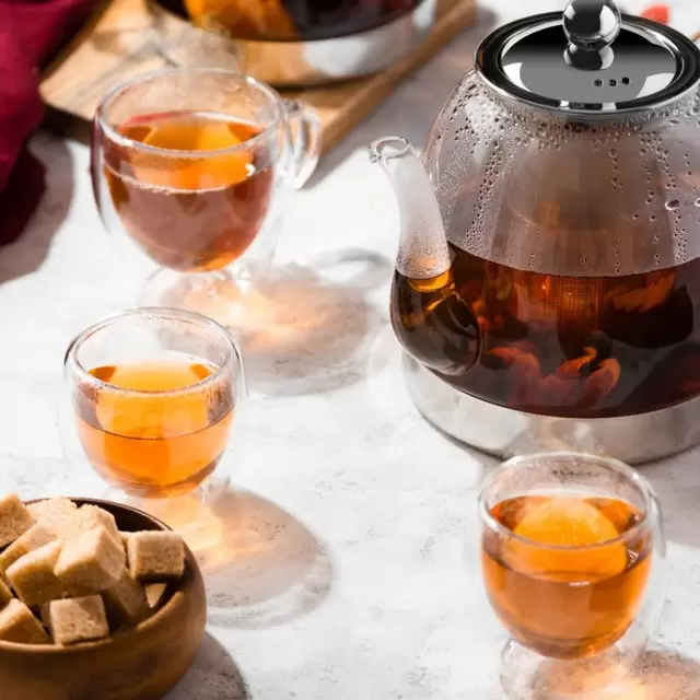 Set 2 Pzs Tazas Doble Pared 150ml Borosilicato Bali