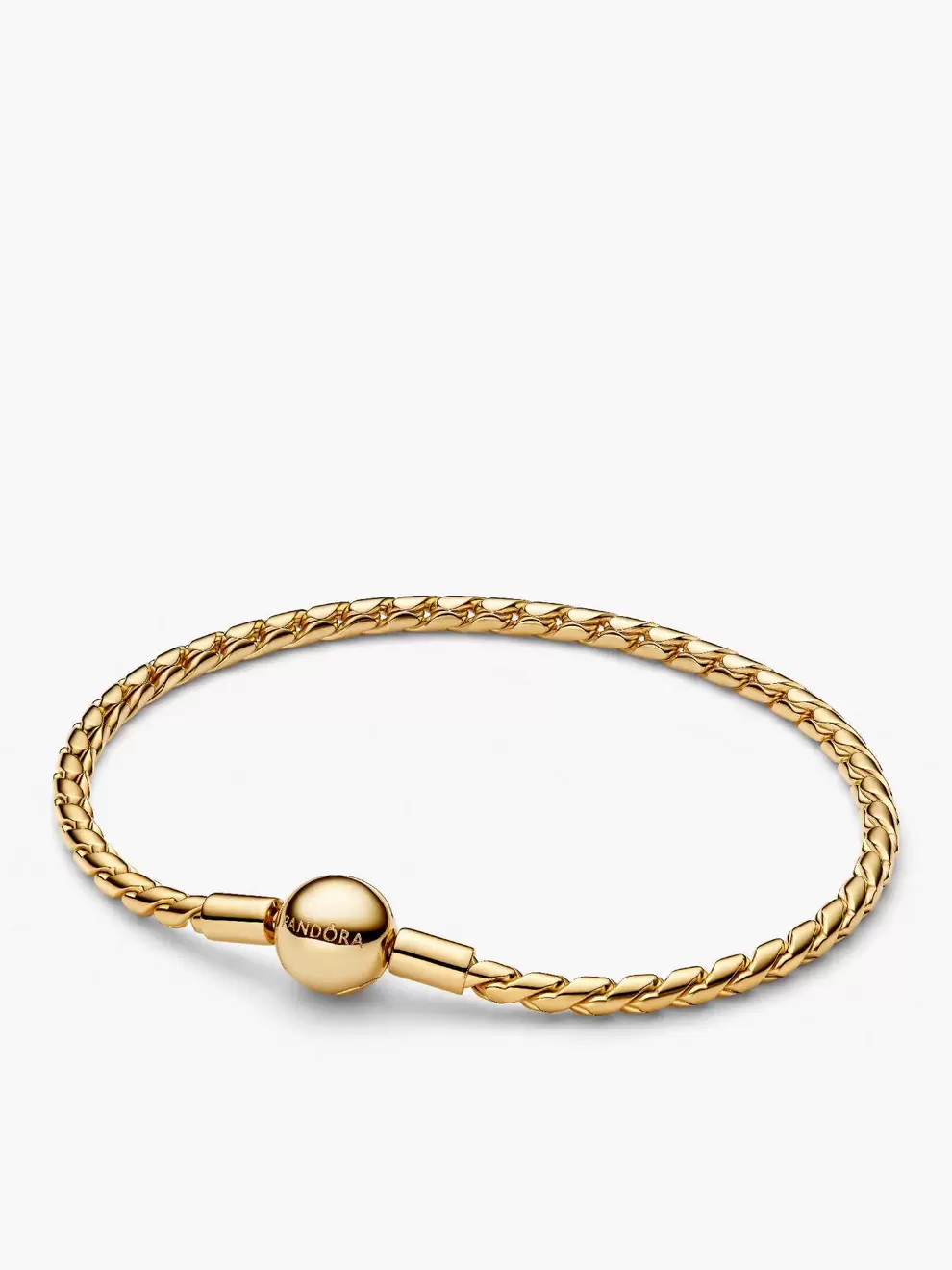 Brazalete de cadena trenzada con broche redondo