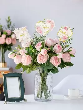 -10%Último díaDecoraciones florales para el Día de la Madre, decoración floral temática para el Día de la Madre y el cumpleaños, adecuada para la decoración de la fiesta de mamá, decoración floral de mesa, suministros para fiestas de cumpleaños y decoraci