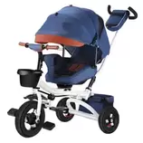 Triciclo Reversible Y Plegable Con Accesorios Azul