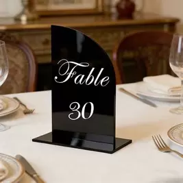 -4%OUTANA Placa de número de mesa desmontable de acrílico, diseño minimalista, adecuada para hoteles de negocios, fiestas de cumpleaños, restaurantes, reuniones, bodas, exposiciones, identificación de mesas