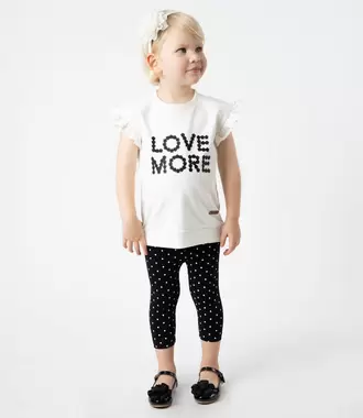 Conjunto bebé puntos y flores