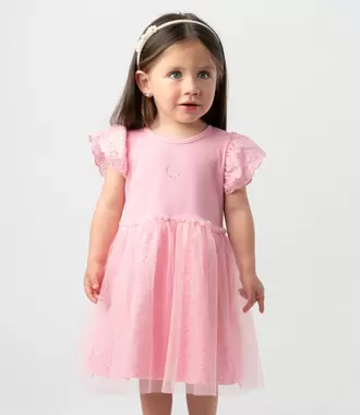 Vestido bebé tull borado