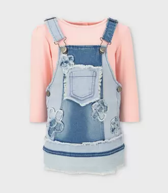 Vestido bebé aplicación de flores